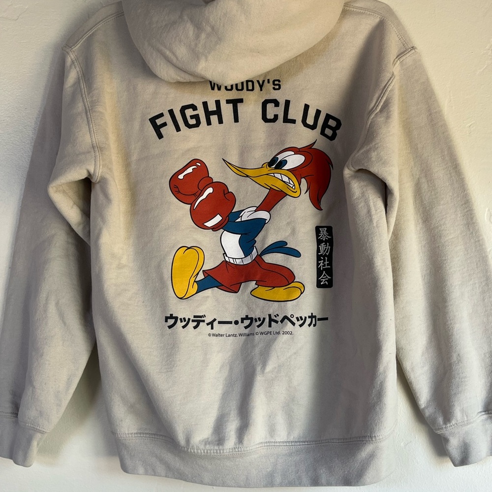 Riot Society Cream Hoodie with Graphic